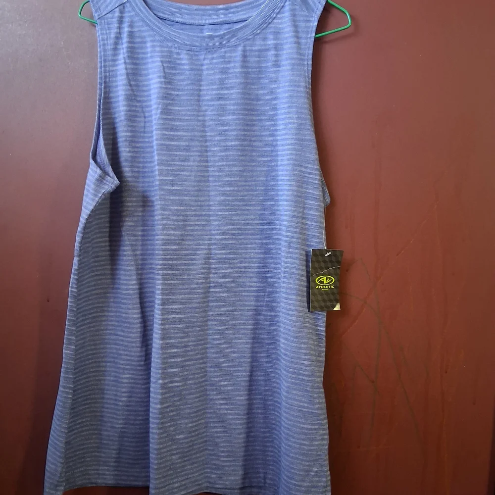 Athletic Works Men's Blue Patterned Tank Top - Picture 5 of 5